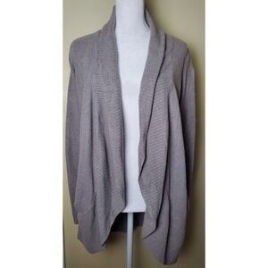 Barefoot Dreams Cozychic Lite XS Knit Cardigan Circle Cardi Light Gray Style 423